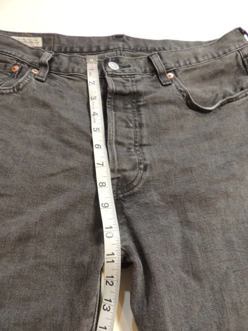 Levi 501 Jeans Y2K Men 34x32 Fade Black Large E Pockets Button Fly Denim Jeans